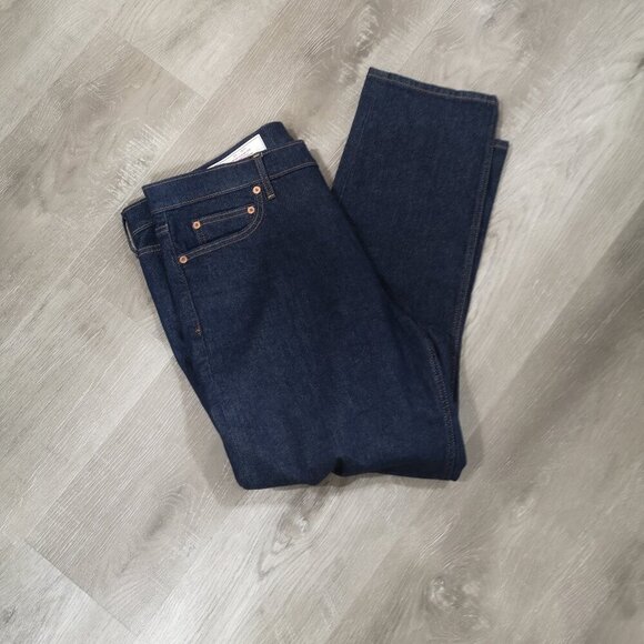 Gap Vintage Slim Mid Rise Ladies Size 33 / 16rs Dark Wash Blue Jeans - Picture 13 of 16